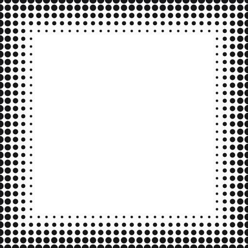 Dot frame transparent halftone PNG